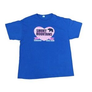 Smoky Mountains Tennesee Fruit of the Loom hd Cotton Tshirt XL